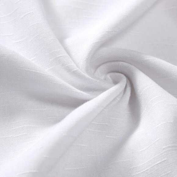 Casual White Men's Collared Shirt - Picture 5 of 6